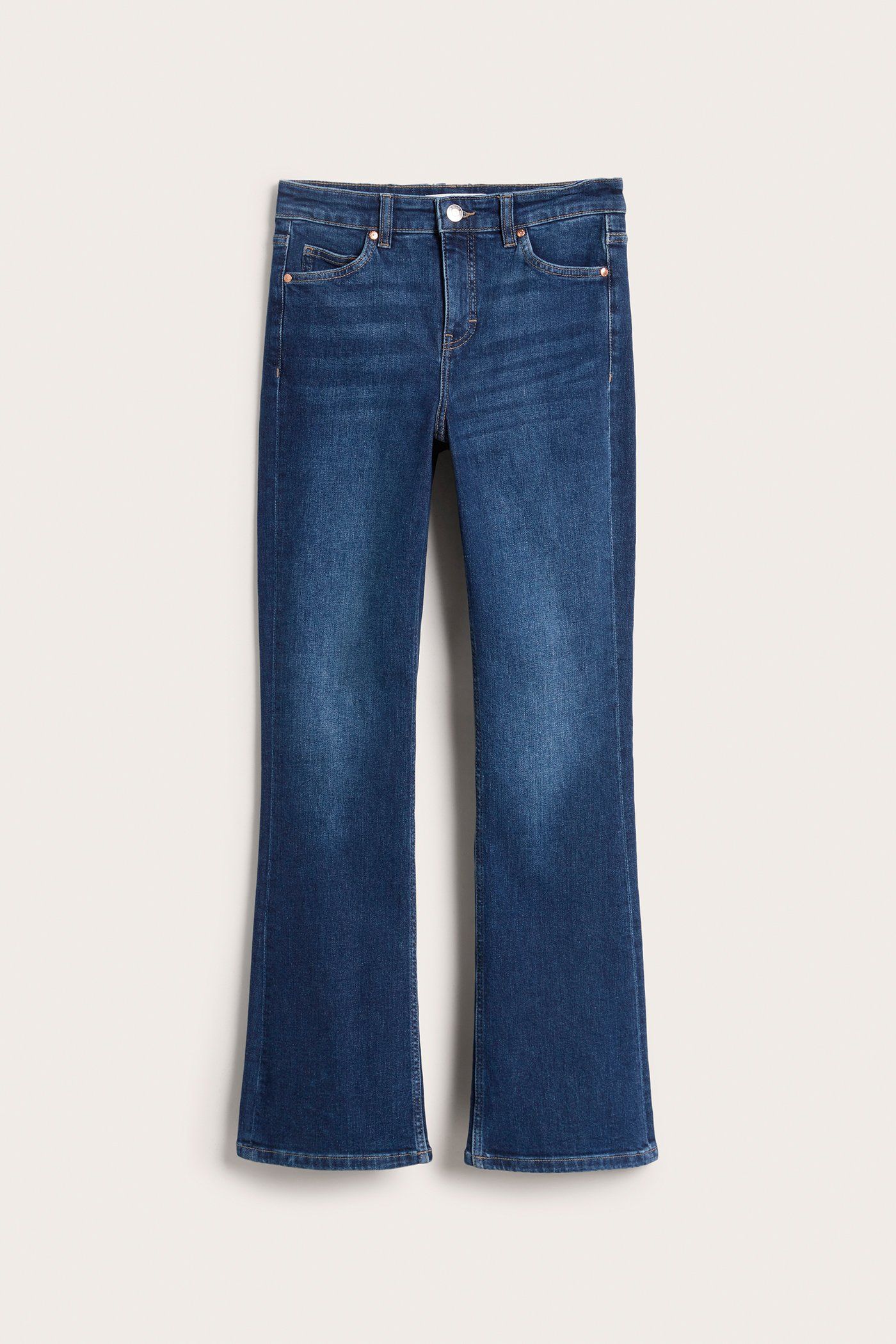 【HI FI FNK】Ferry Belted Denim Dżinsy flare regular waist | Ciemny dżins | Kobieta | Kappahl