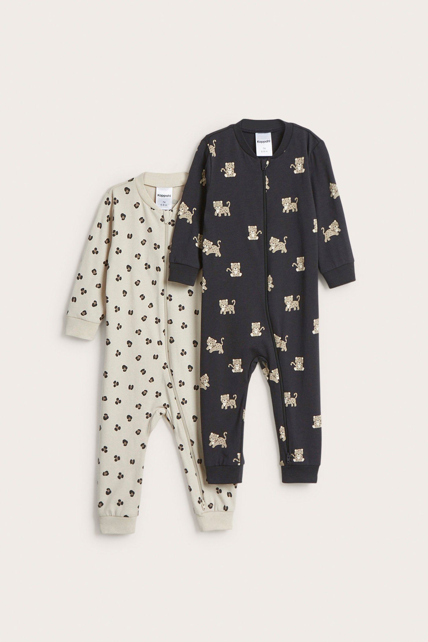 2-pk. pyjamaser leopard | Beige | Baby | Kappahl, image size:1400x2100