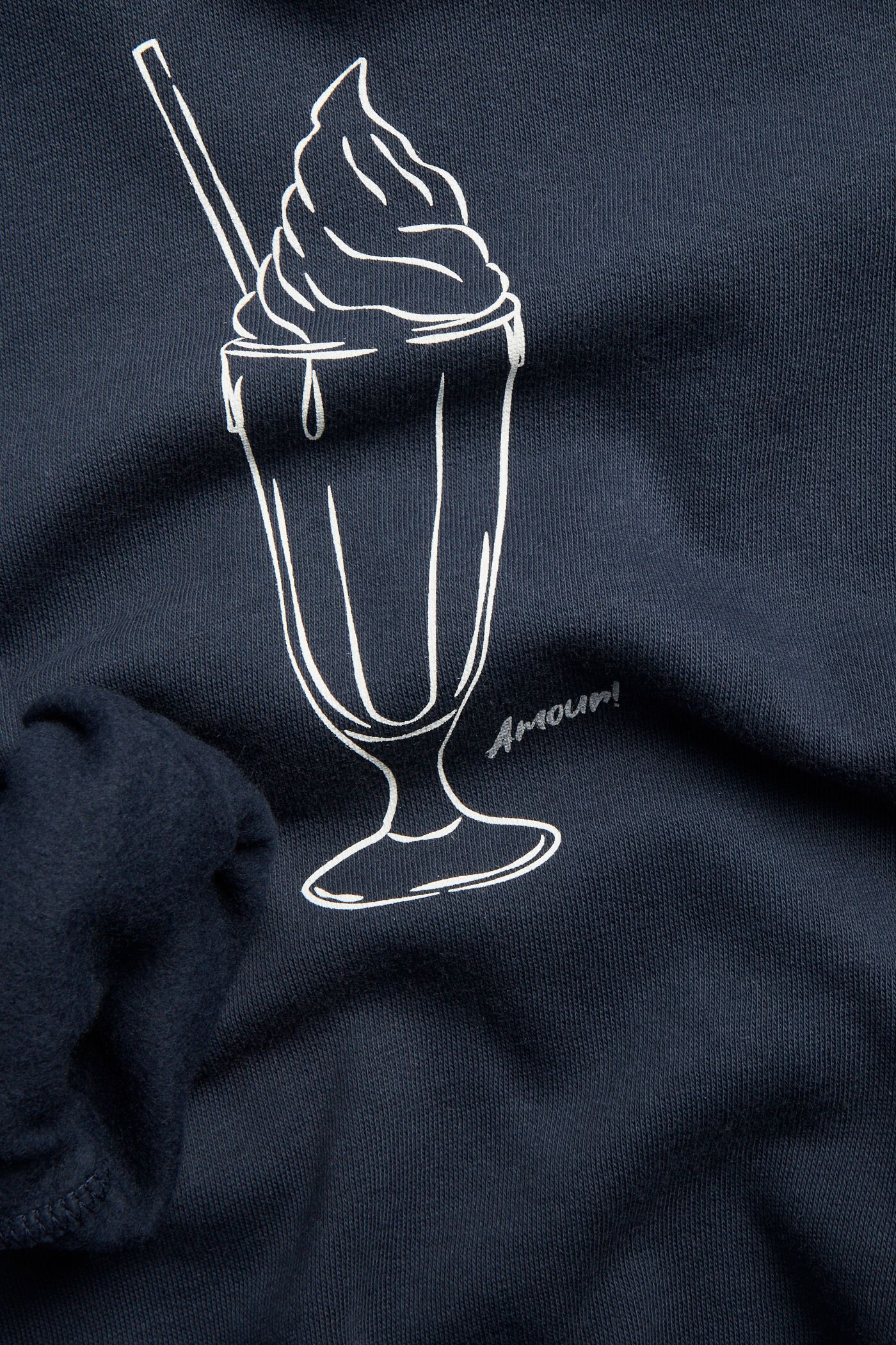 Hettegenser med trykk | Blå | Barn | Kappahl, image size:1400x2100