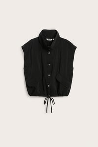 Sleeveless drawstring blouse