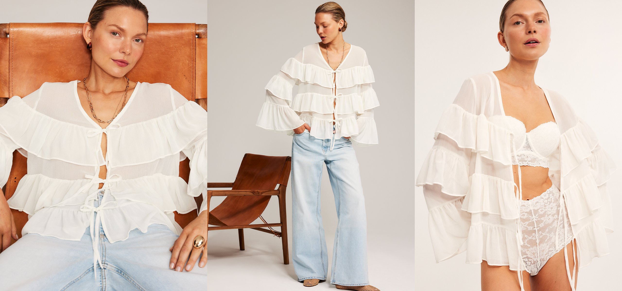 Kvinna i ljusa sommarkläder