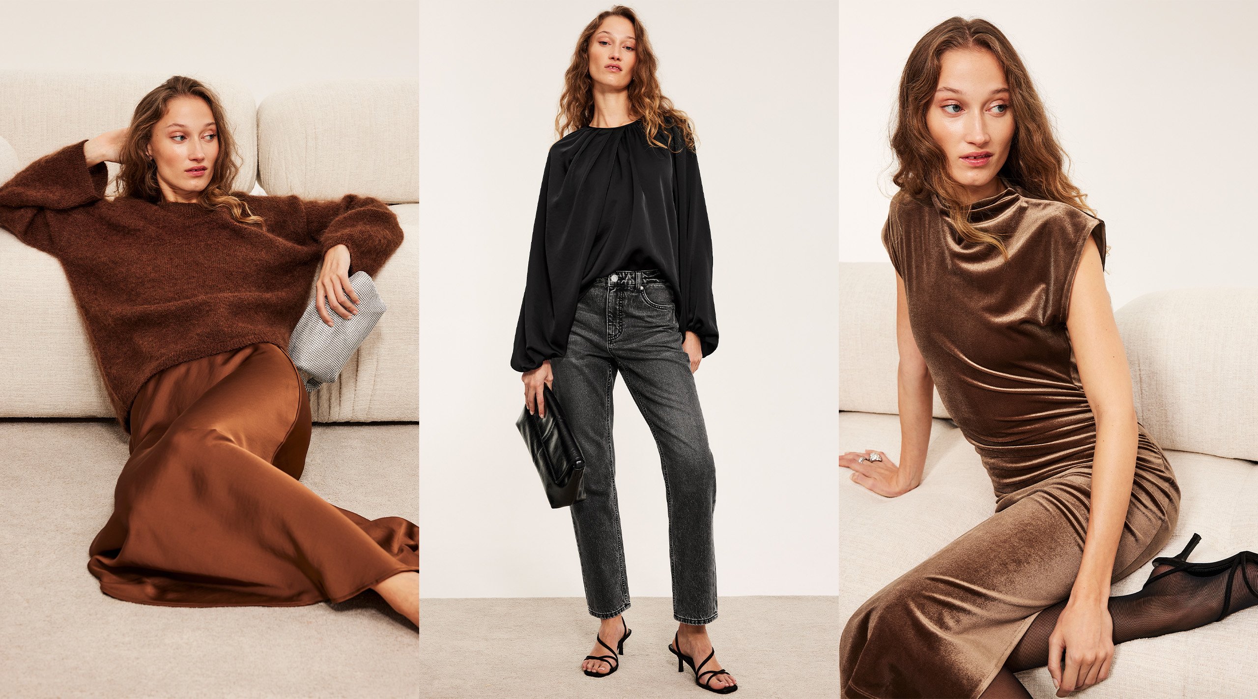 Kobieta w stroju z kolekcji imprezowej Kappahl