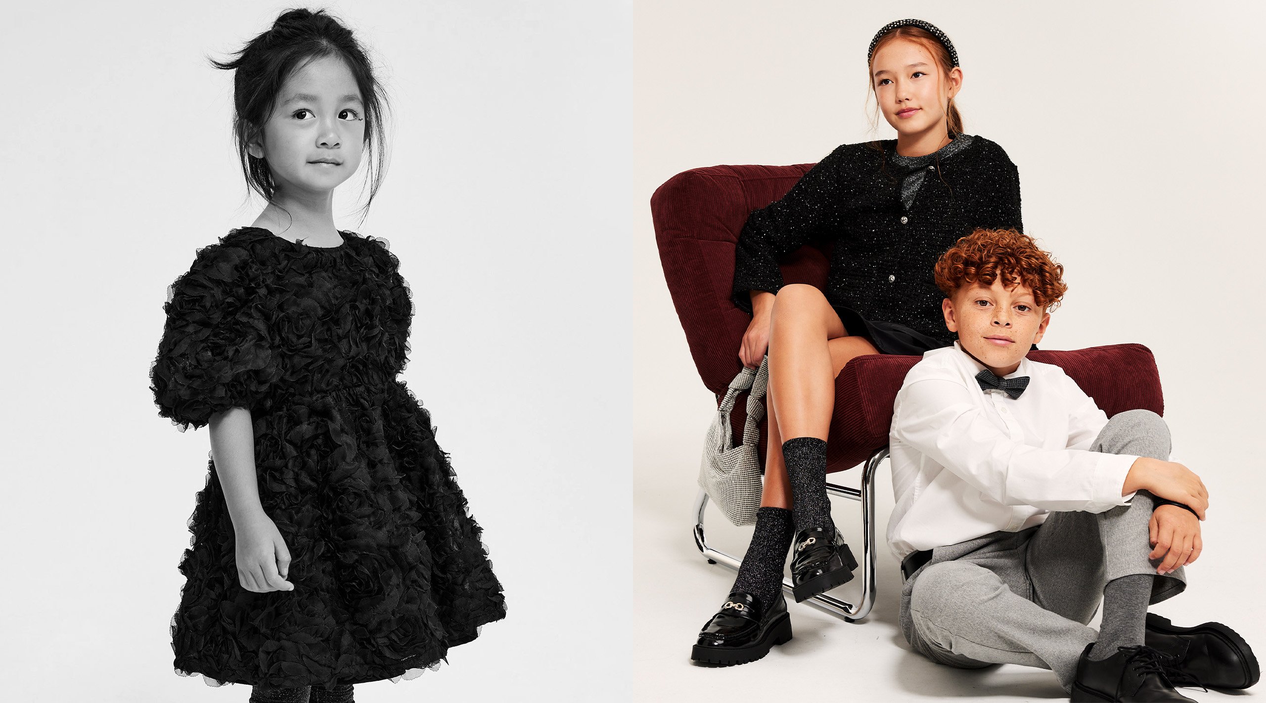 Dzieci w odświętnych strojach.