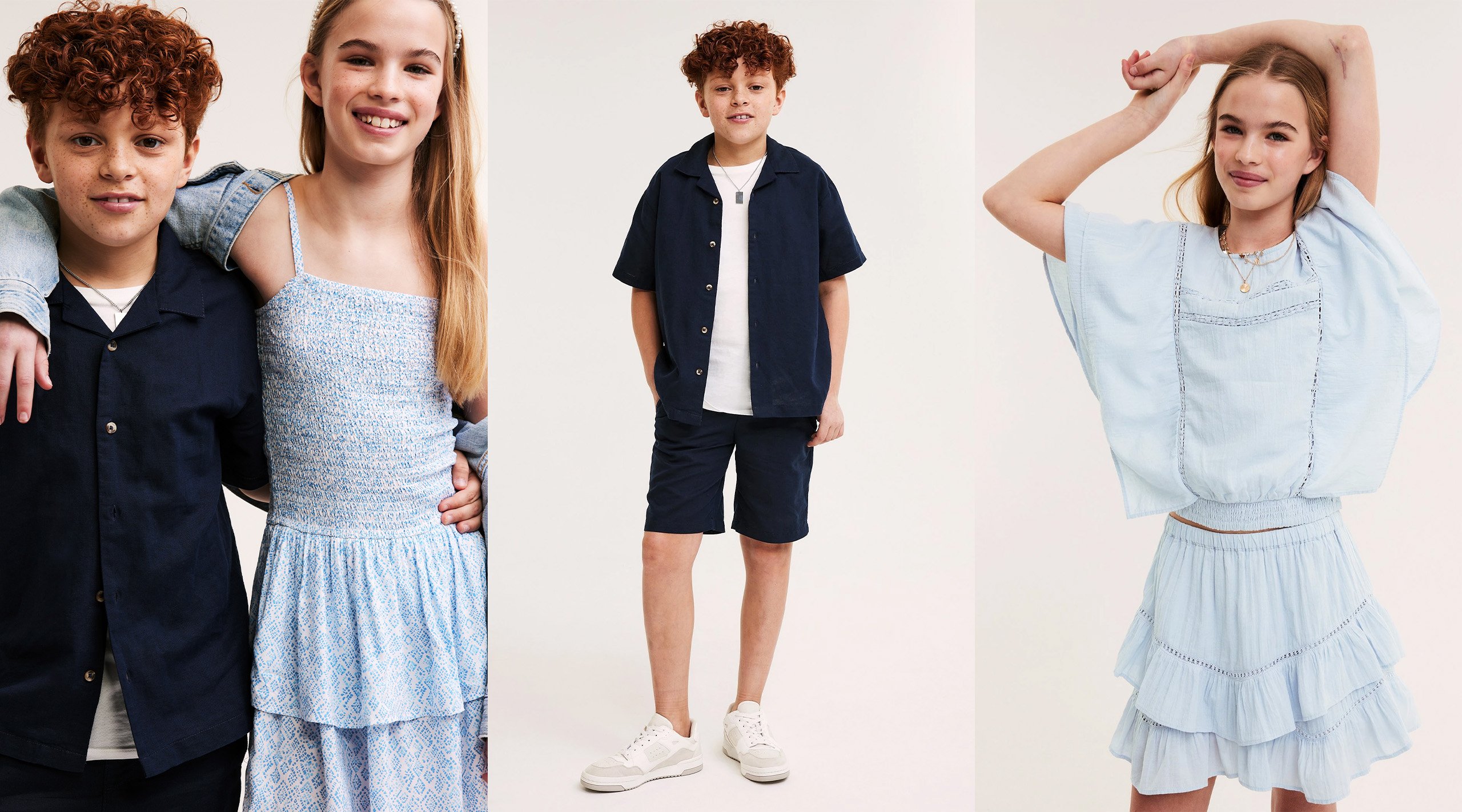 Barn i festliga kläder.