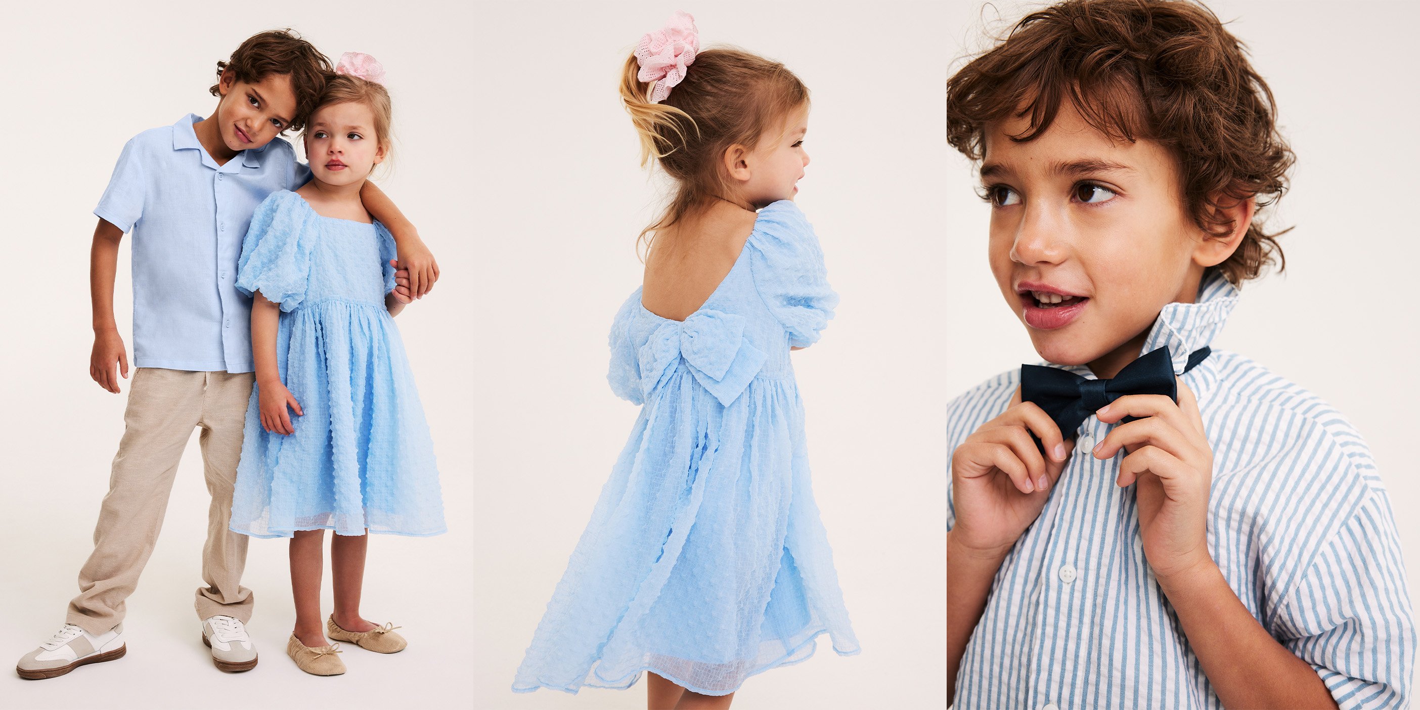 Barn i festliga kläder.