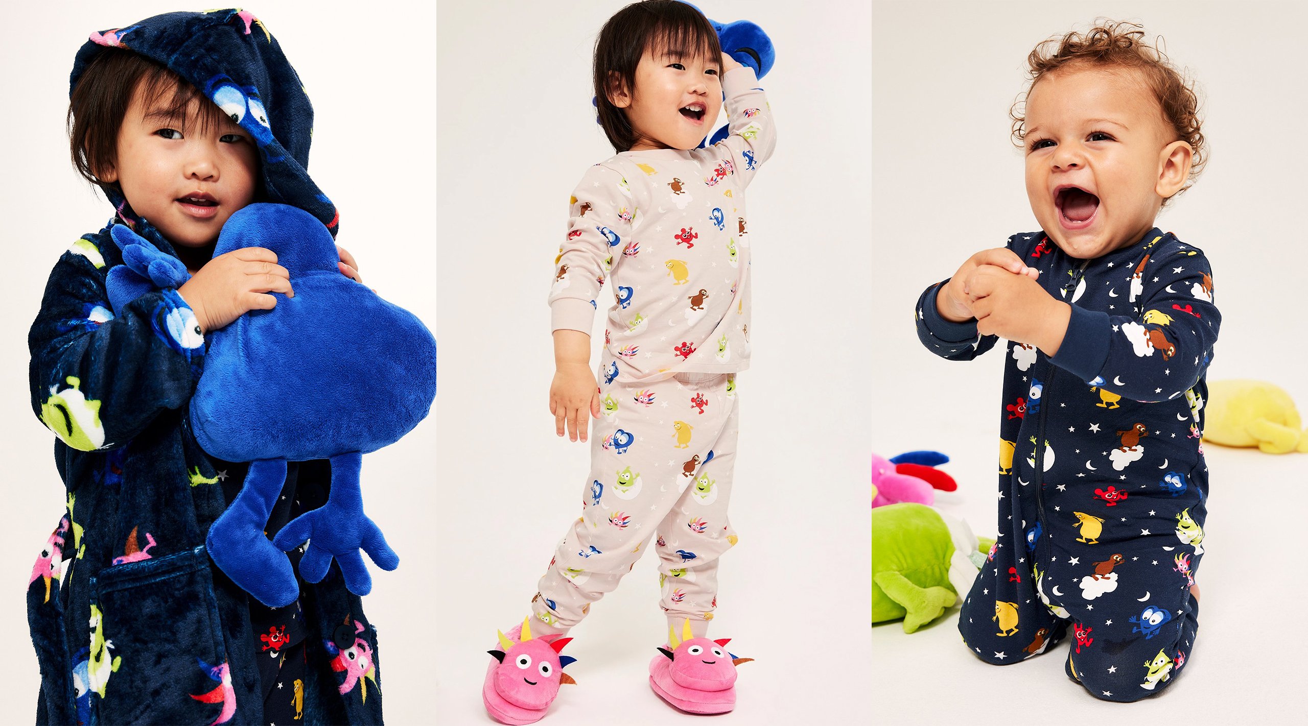 Dzieci w ubrankach z Babblarny.