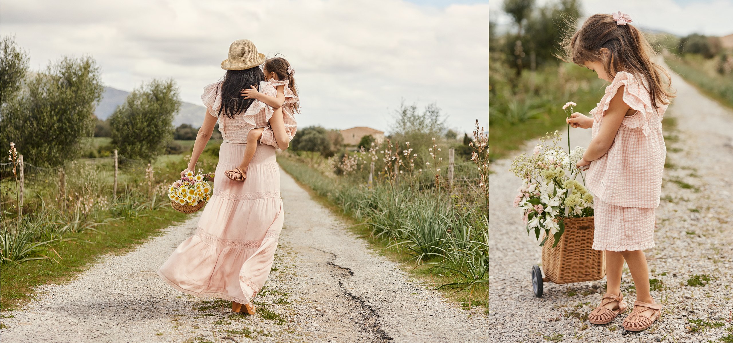 Barn och mamma klädda i Newbies nya kollektion.
