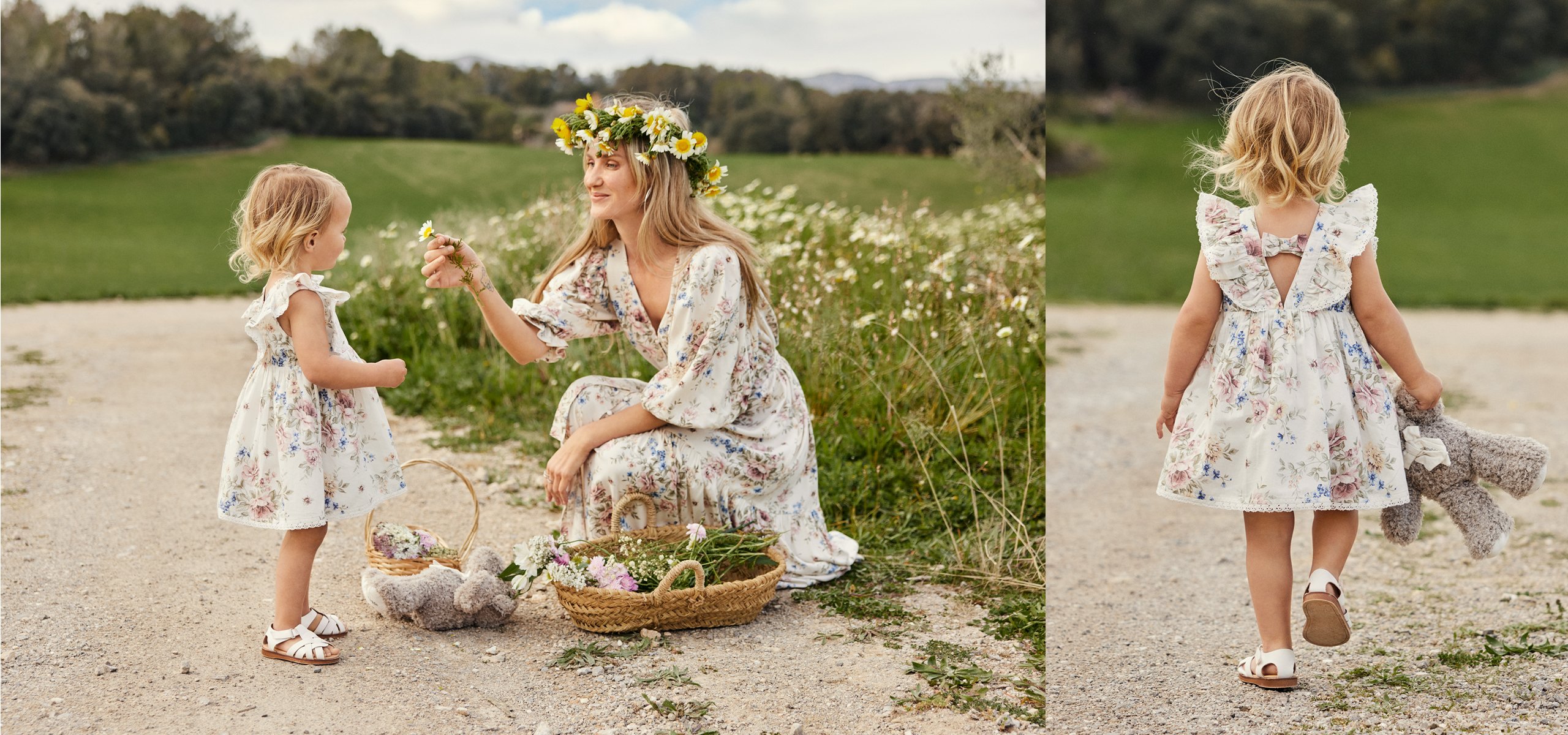 Dzieci i mama w letnich ubraniach od Newbie.