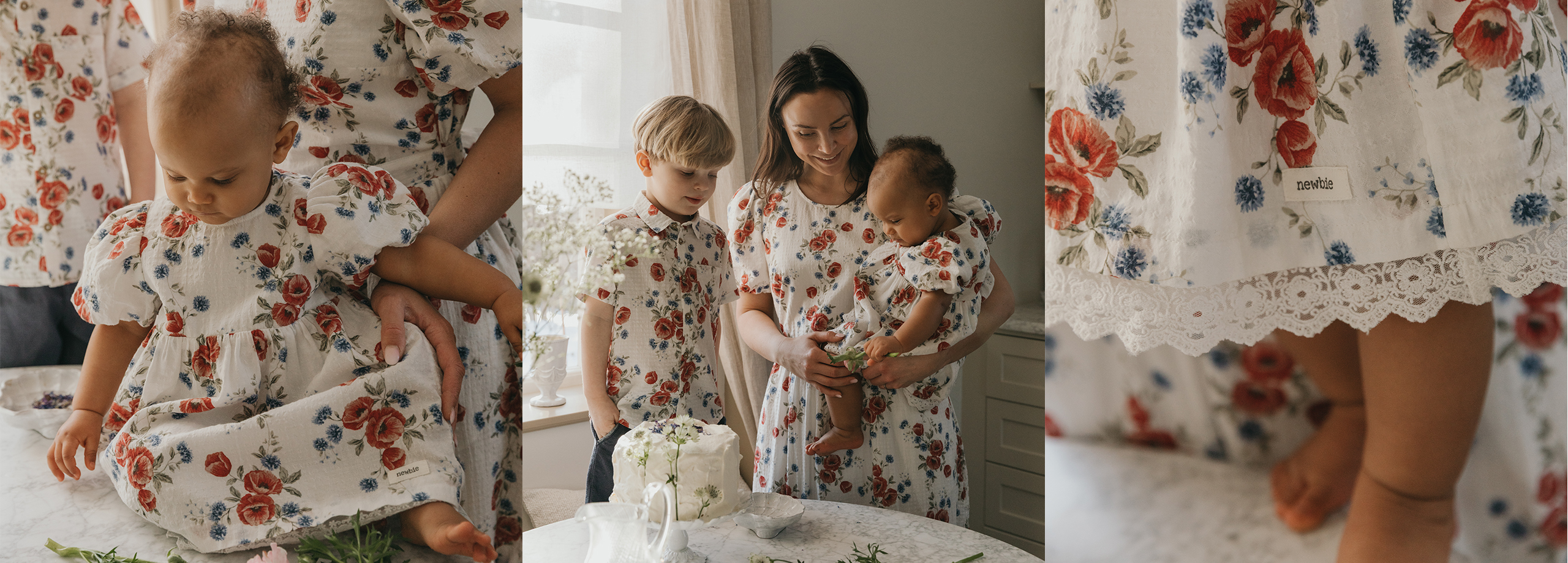 Barn i blommiga kläder från Newbie.