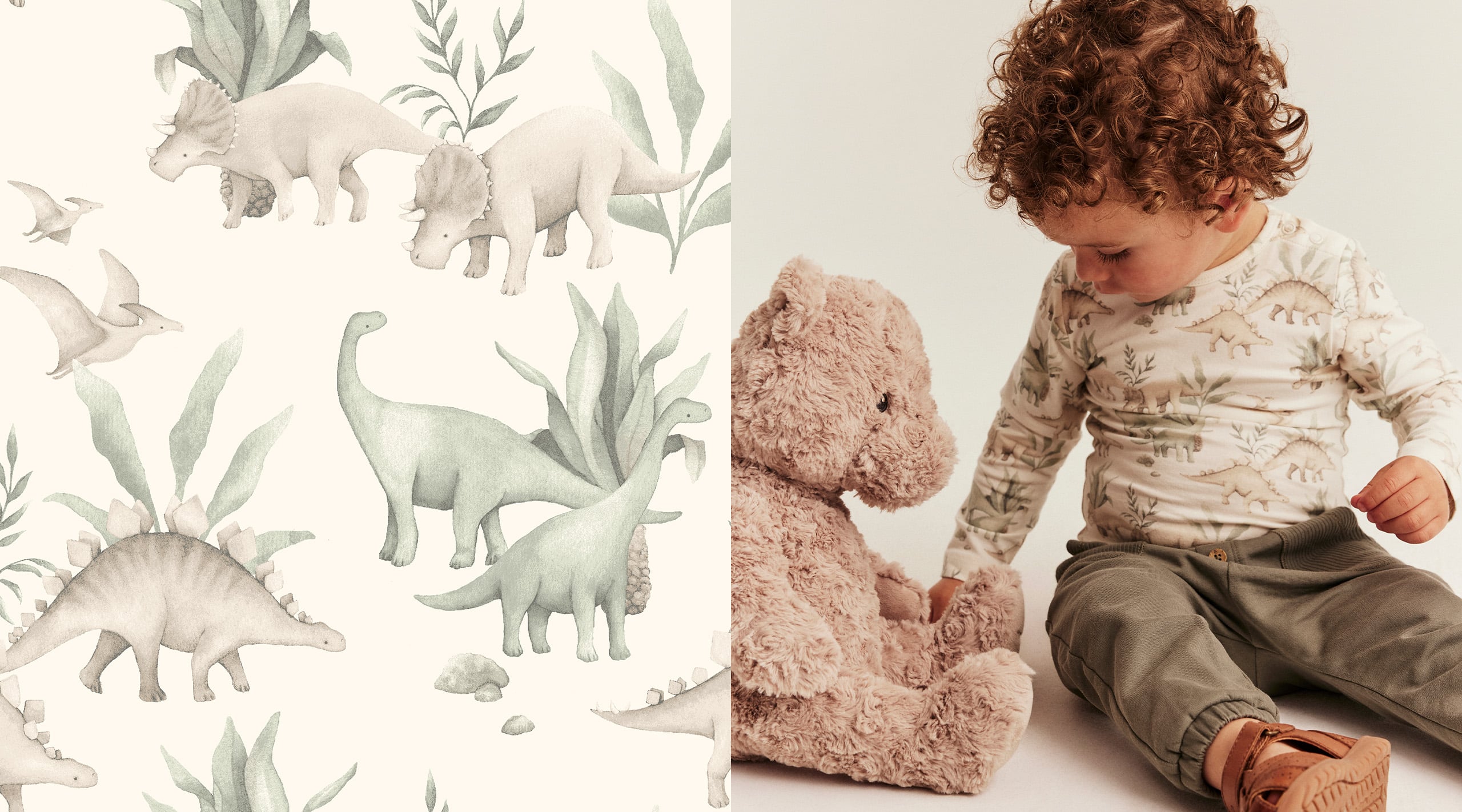 Mönster från Newbie med dinosaurie