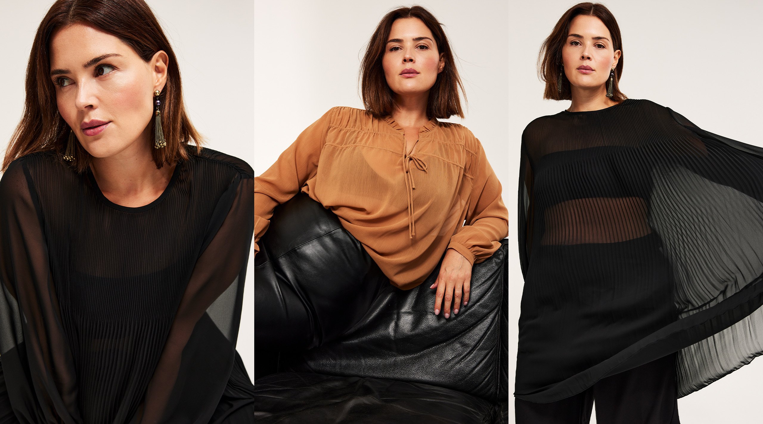 Nainen erilaisissa uudenvuoden asuissa Xlnt:ltä