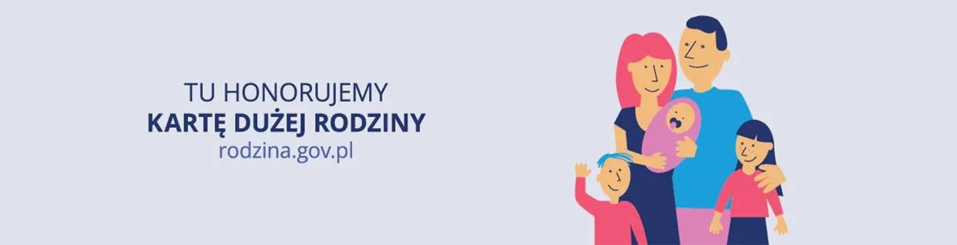 Ilustrowany obraz rodziny dla Karty Dużej Rodziny