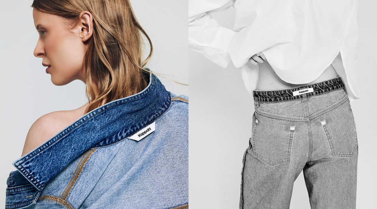 Nainen farkuissa käännetty nurinpäin.