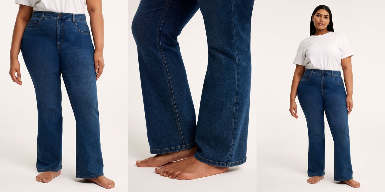 Xlnt jeans med bootcut passform