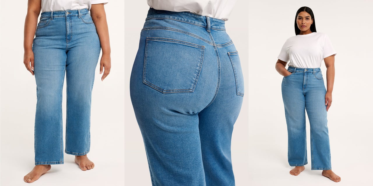 Xlnt jeans med rak passform