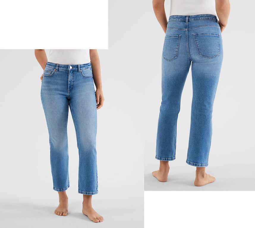 Passformen på ett par cropped jeans