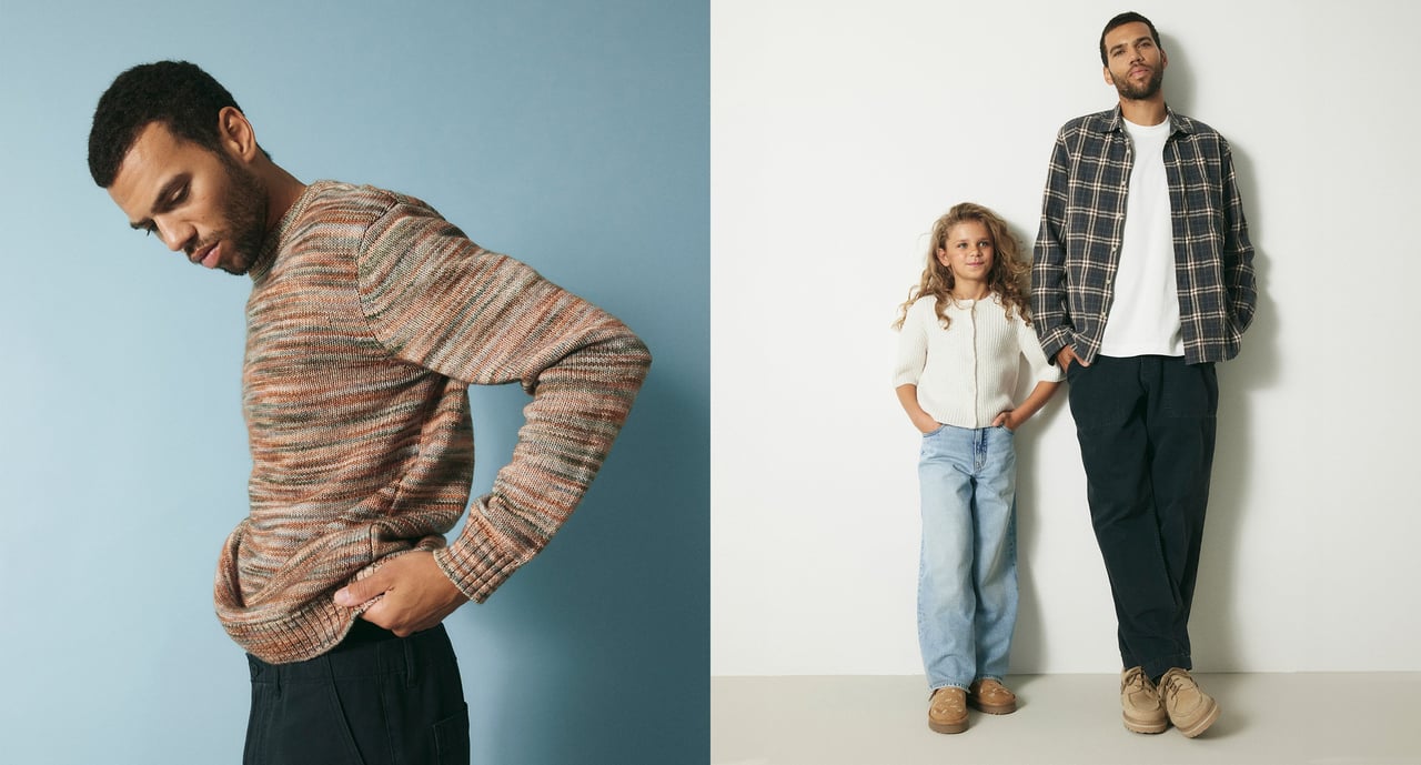 Man och flicka i höstiga Kappahlkläder