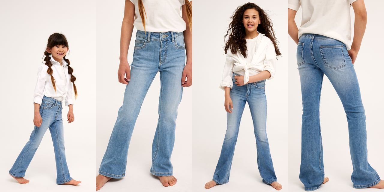 Stor och liten flicka i Bootcut jeans 