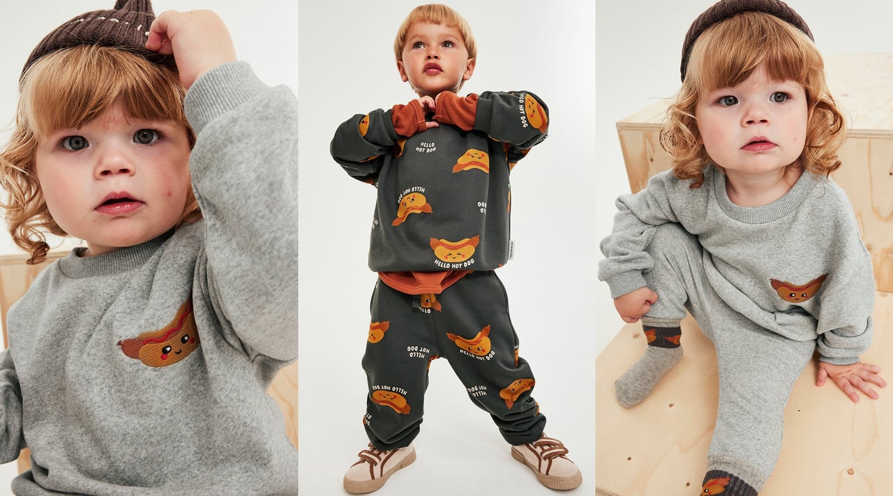 Dzieci i niemowlęta w ubrankach z nowej kolekcji Minories.