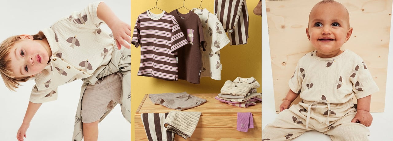  Dzieci i niemowlęta w ubrankach z nowej kolekcji Minories.