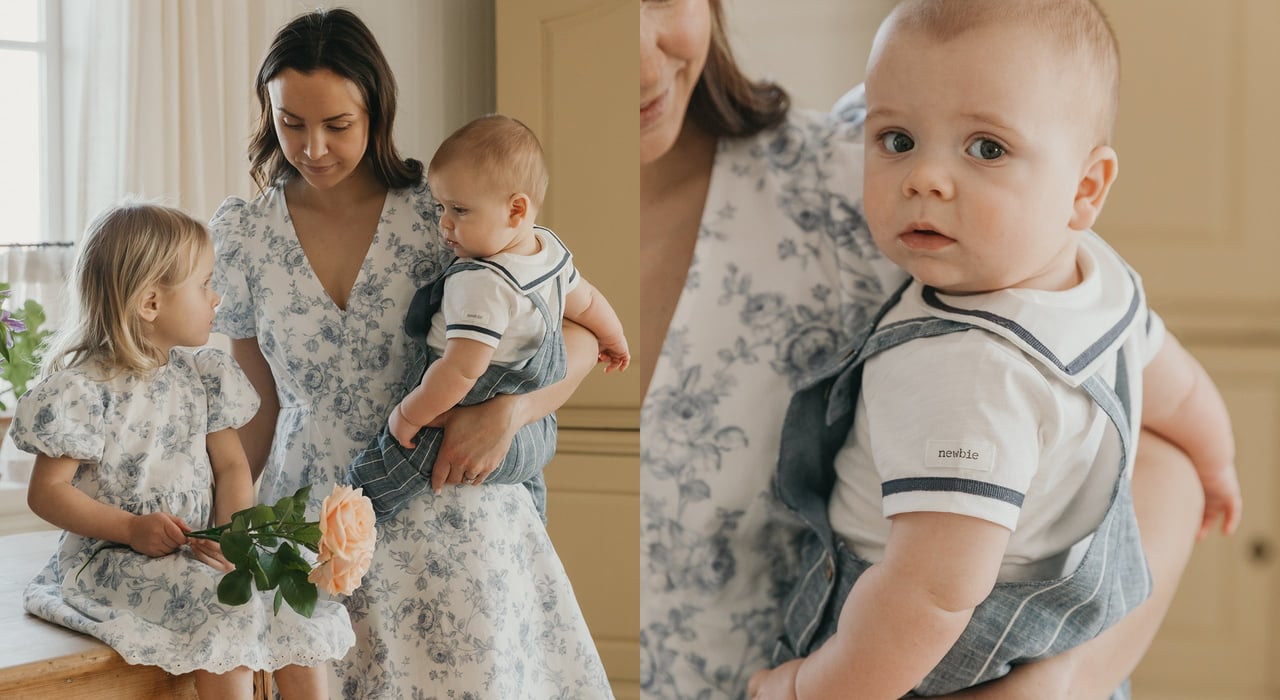 Dzieci ubrane w ubrania z nowej kolekcji Newbie.