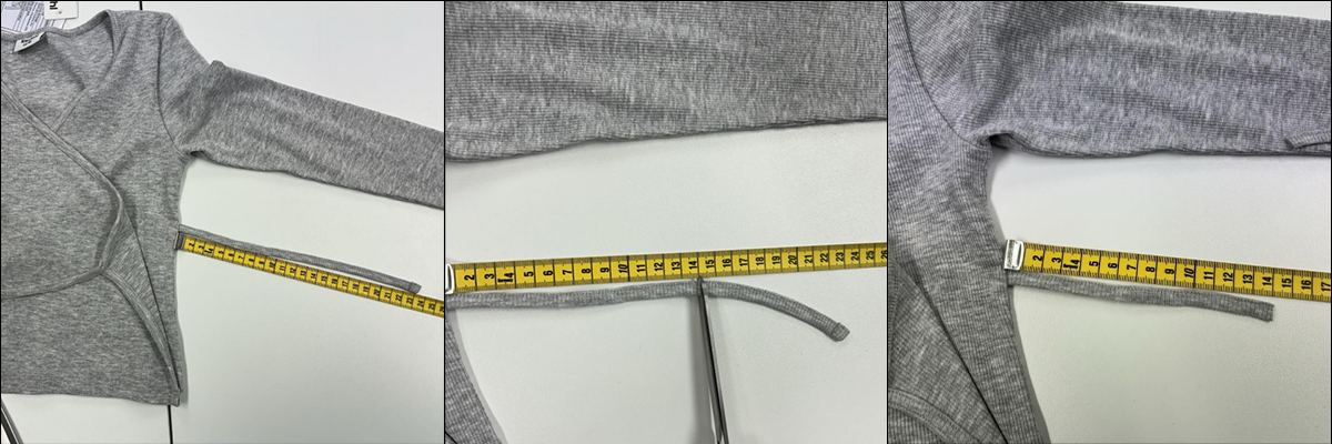 Okrągły blat stołu z miarką krawiecką do pomiaru krawata