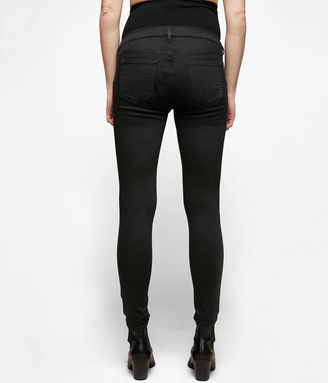 Jeansy ciążowe slim fit - Czarne - 6