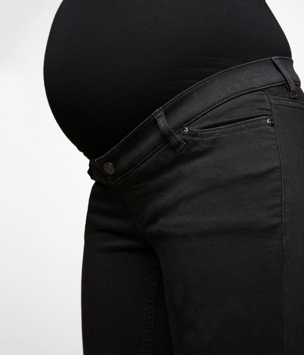 Jeansy ciążowe slim fit - Czarne - 3