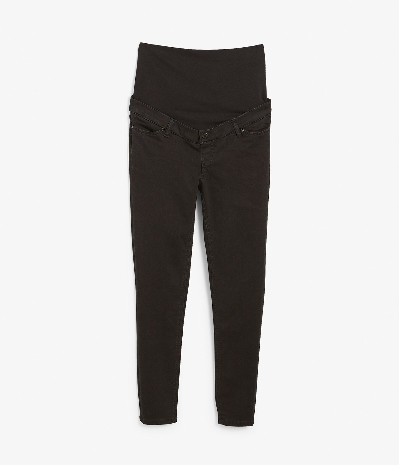 Jeansy ciążowe slim fit - Czarne - 7