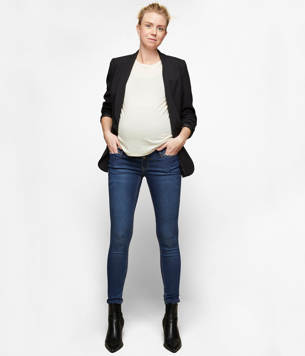 Jeansy ciążowe slim fit - Dżins - 2