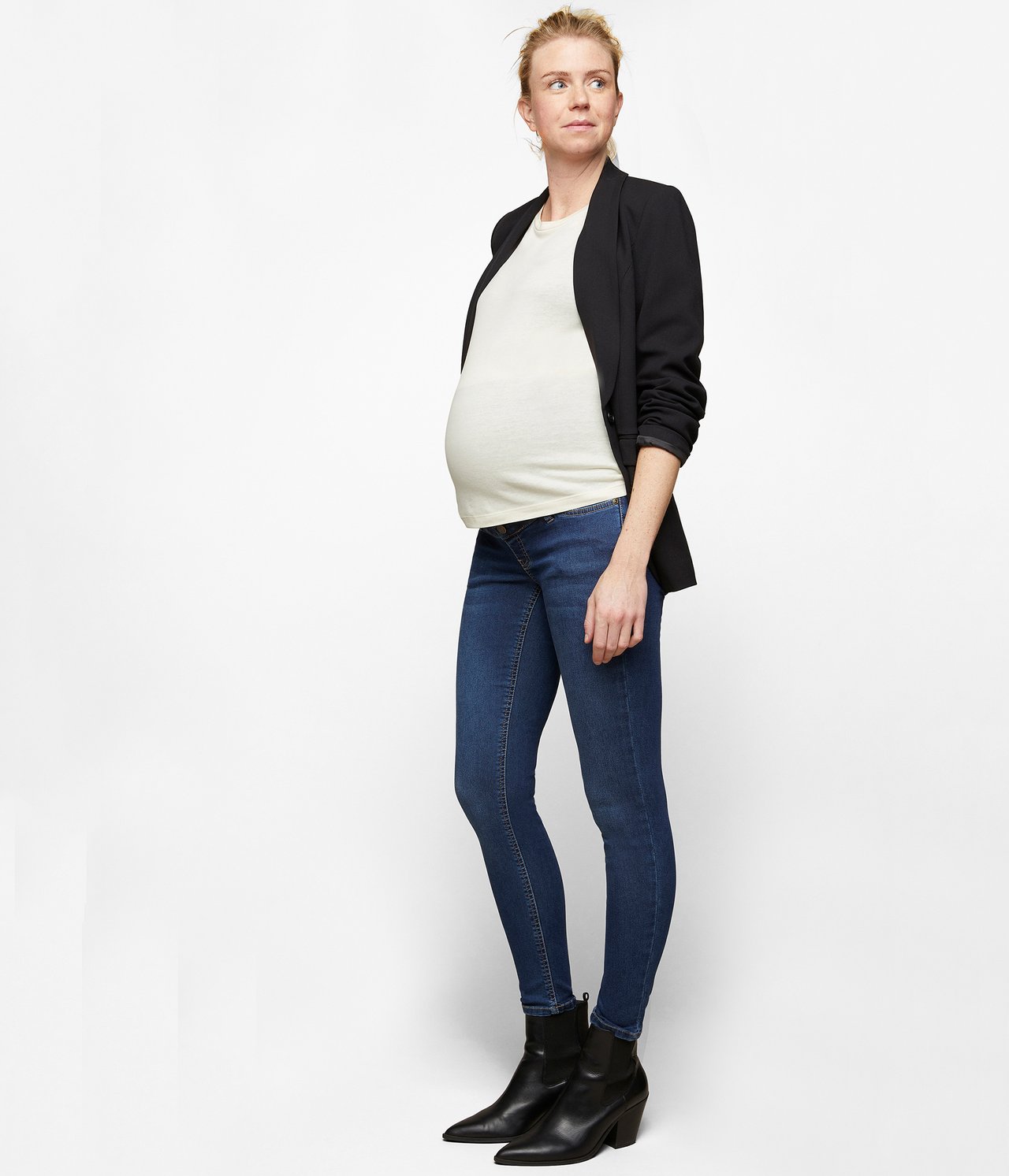 Jeansy ciążowe slim fit - Dżins - 4