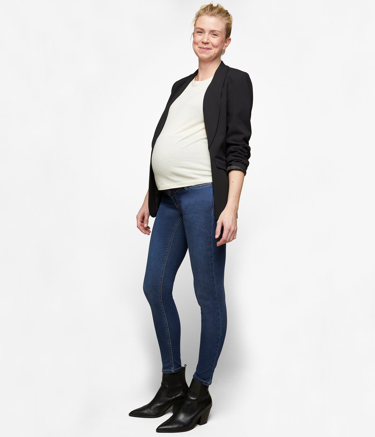 Jeansy ciążowe slim fit - Dżins - 5