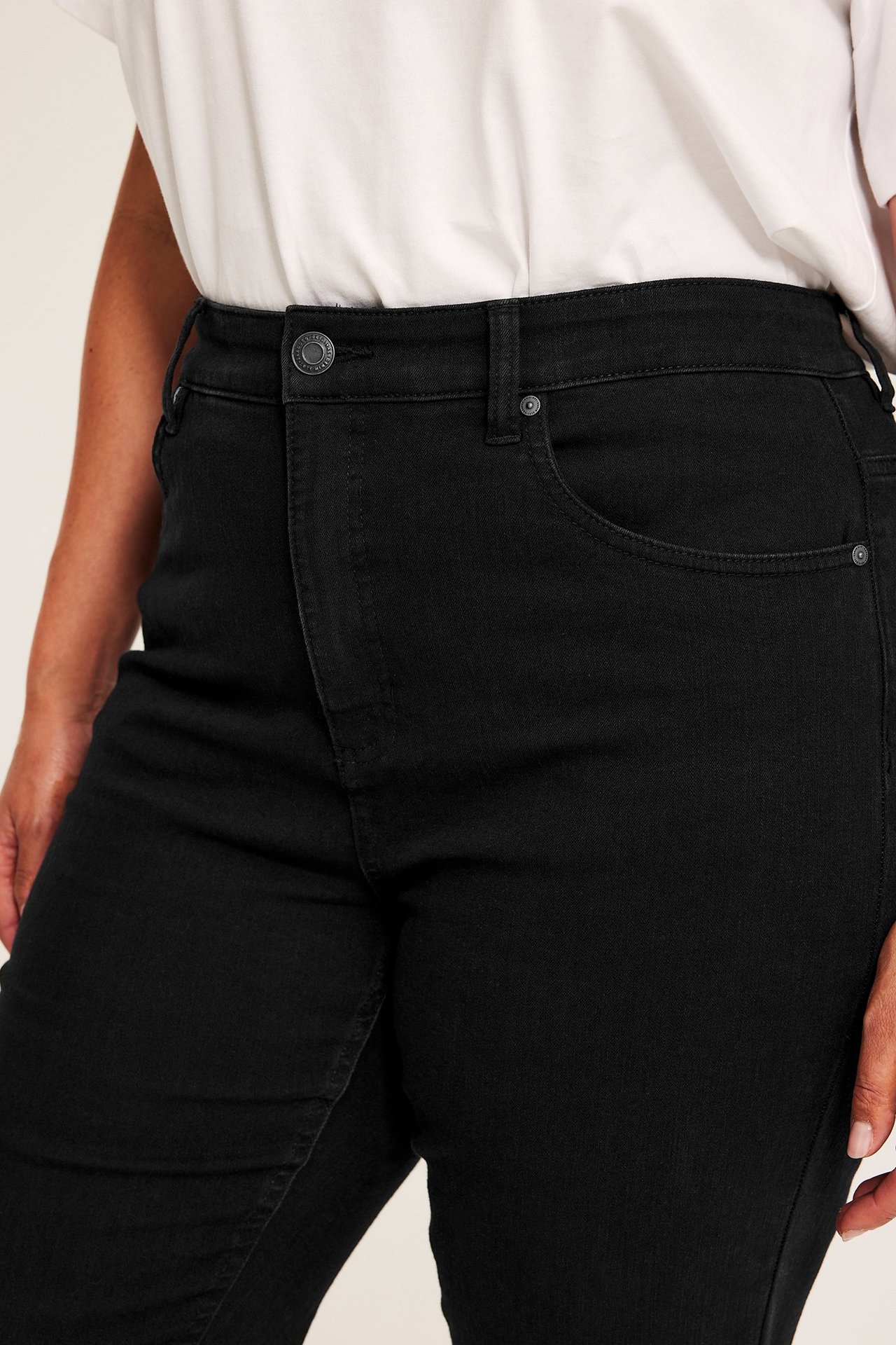 Bootcut jeans - Musta - 5