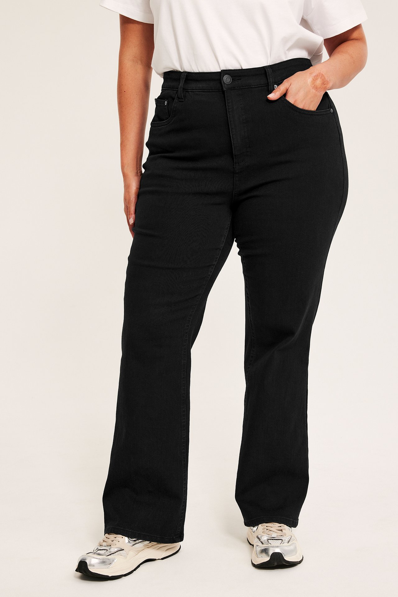Bootcut jeans - Musta - 9