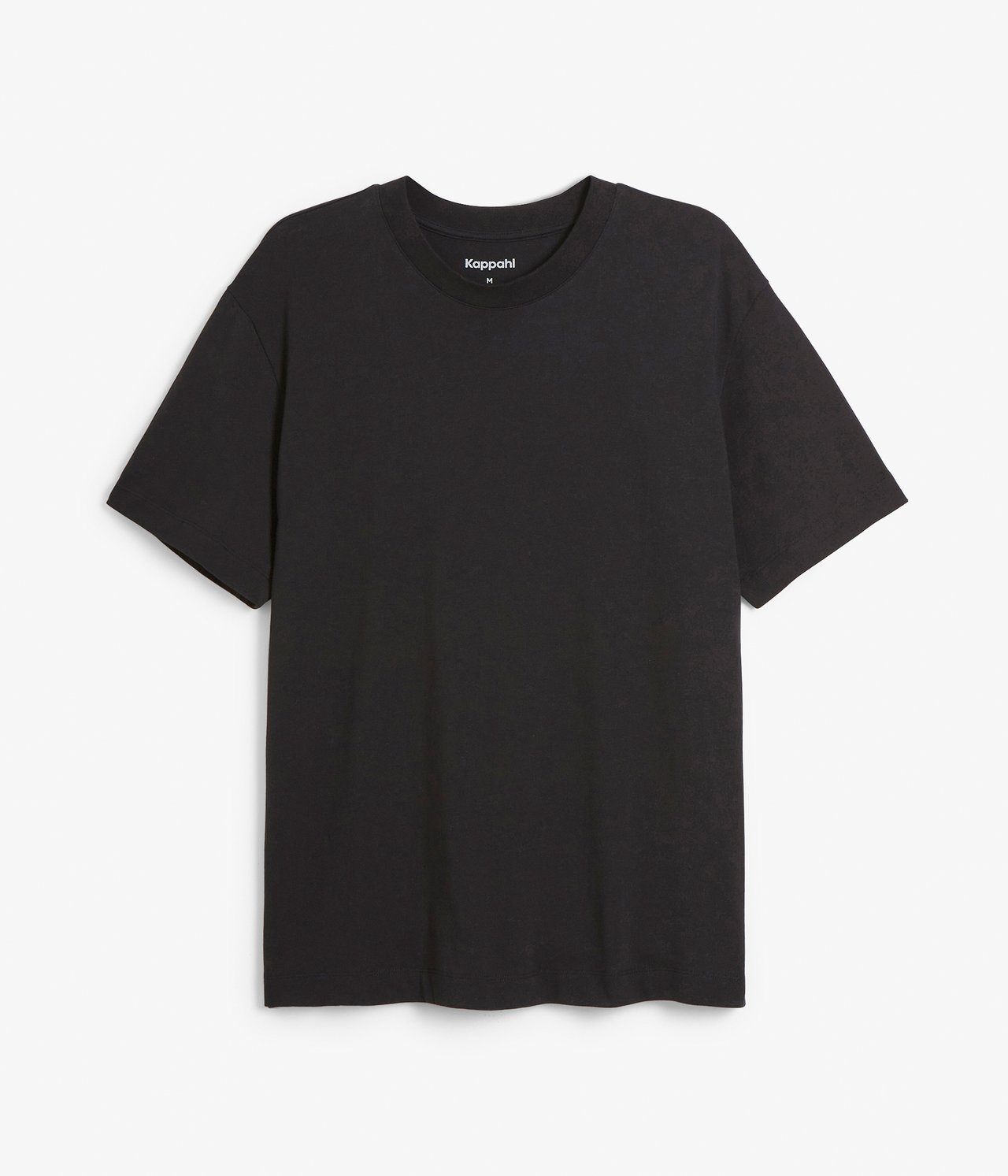 Loose fit -mallinen t-paita, jossa on pyöreä pääntie - Musta - 5