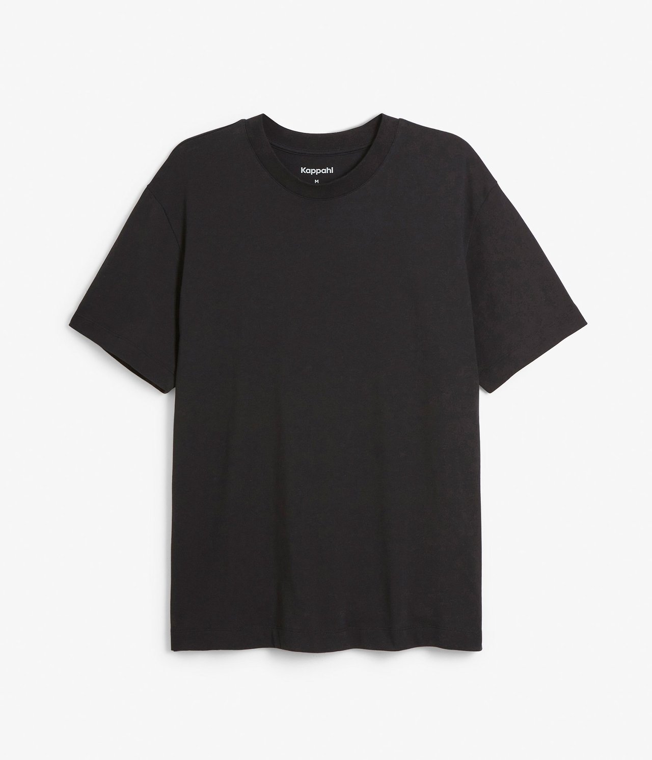 Loose fit -mallinen t-paita, jossa on pyöreä pääntie Musta - null - 2