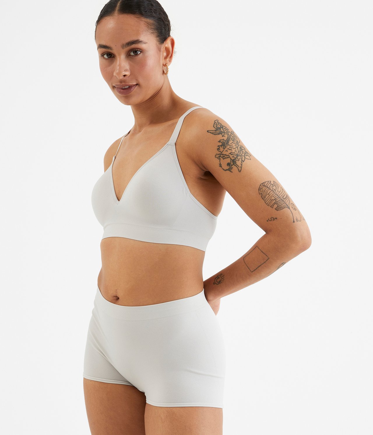 Seamless-boxerit - Vaaleanharmaa - 2