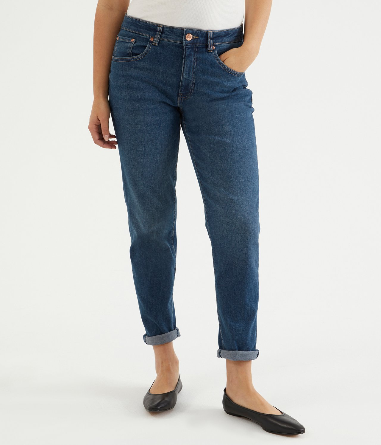 Lauren girlfriend jeans - Mørk denim - 2