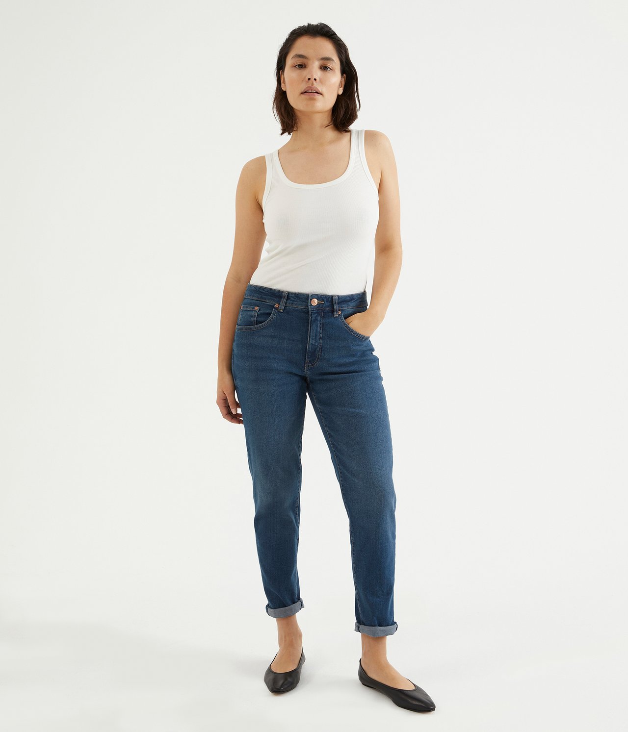 Lauren girlfriend jeans - Mørk denim - 1
