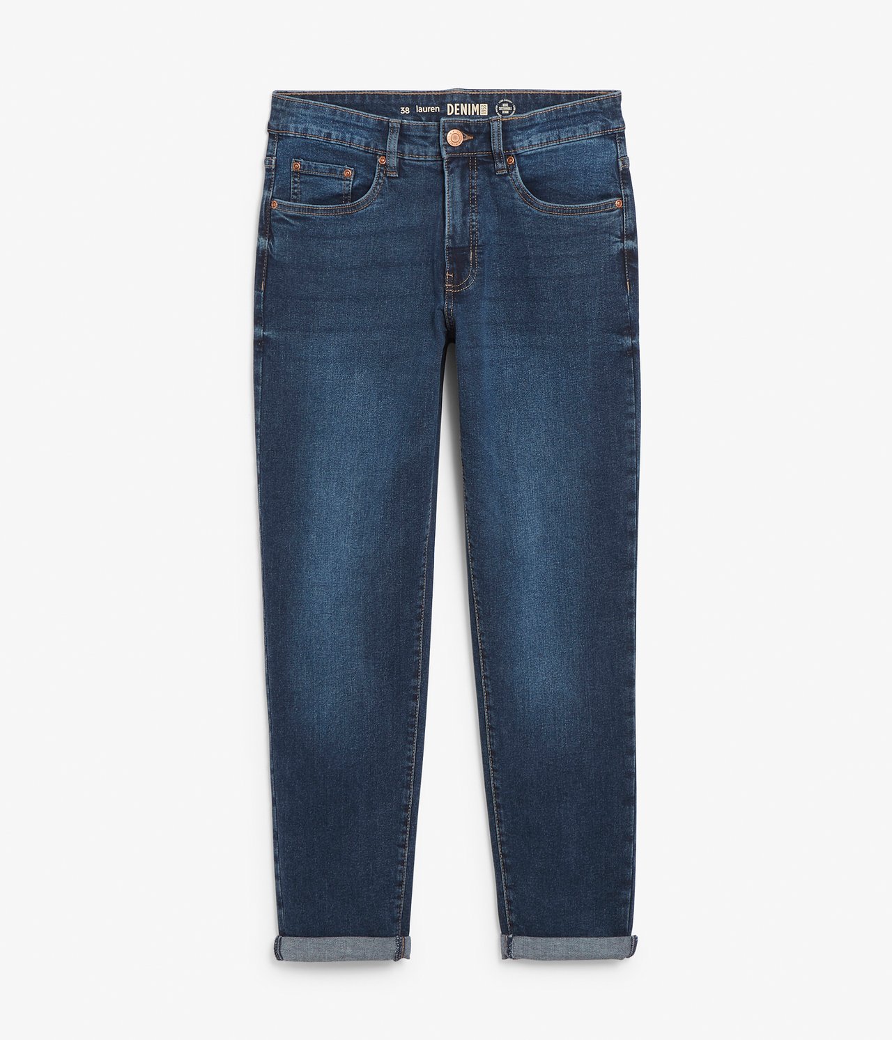 Lauren girlfriend jeans - Mørk denim - 8
