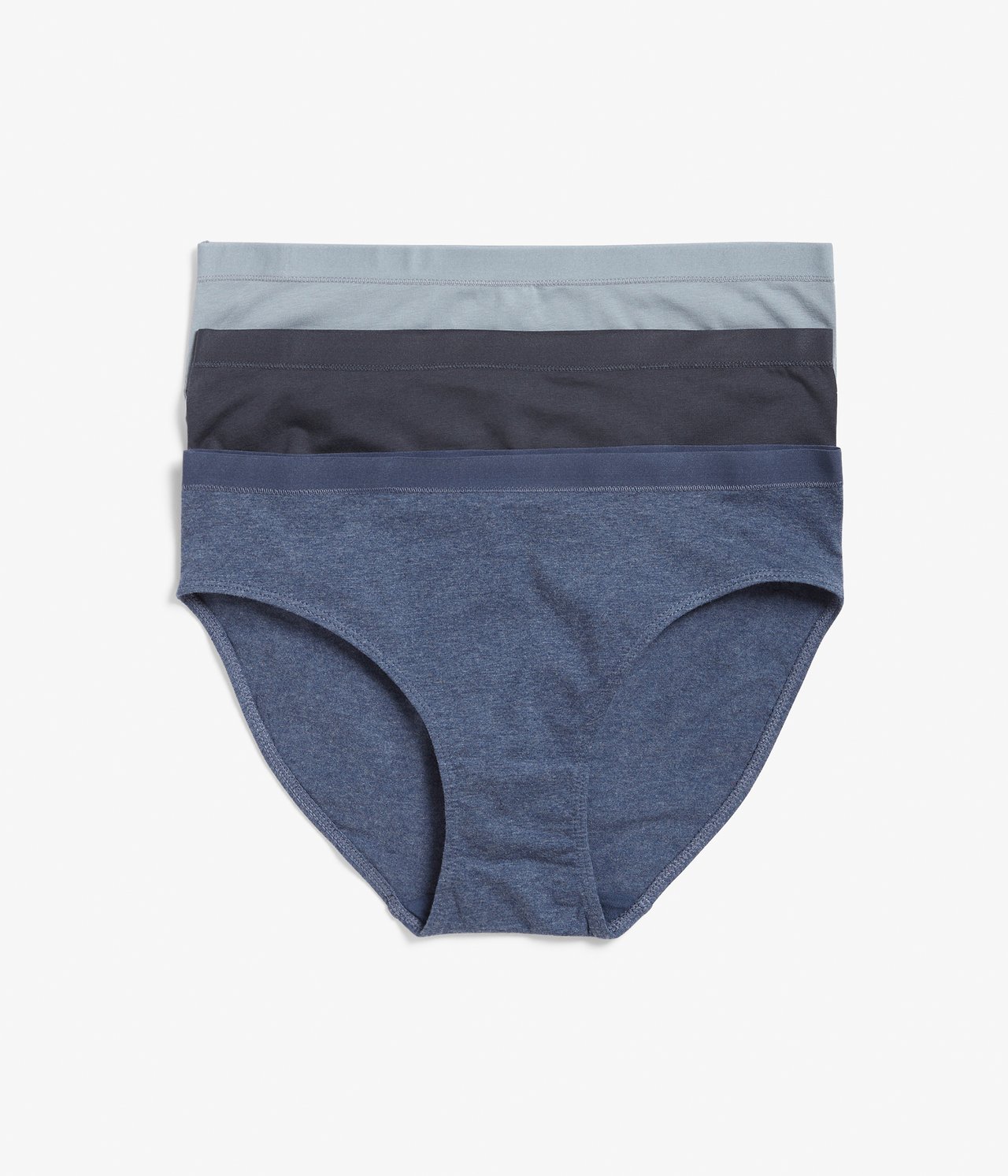 Figi z bawełny 3-pack - Ciemnoszary - 3