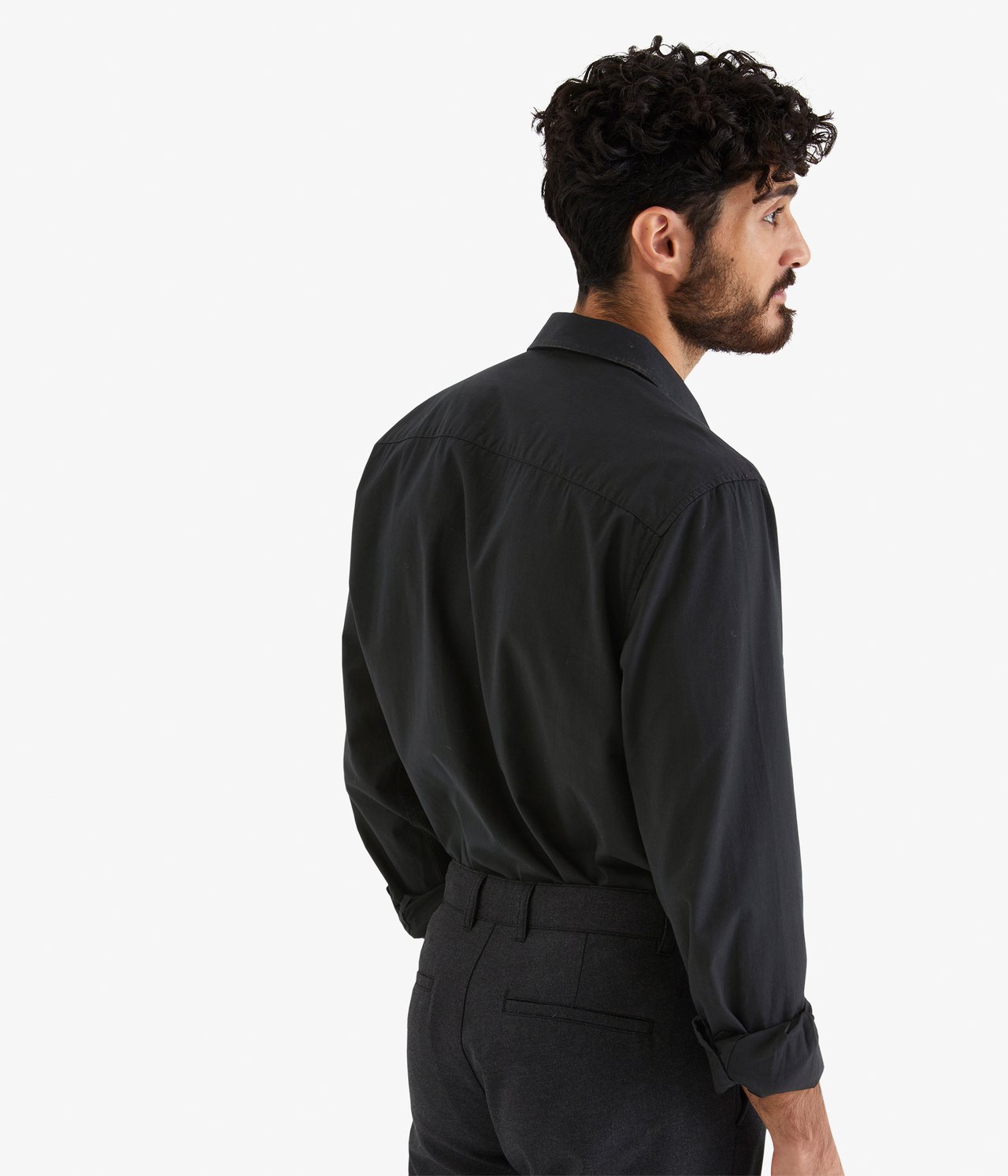 Skjorta regular fit - Svart - 3