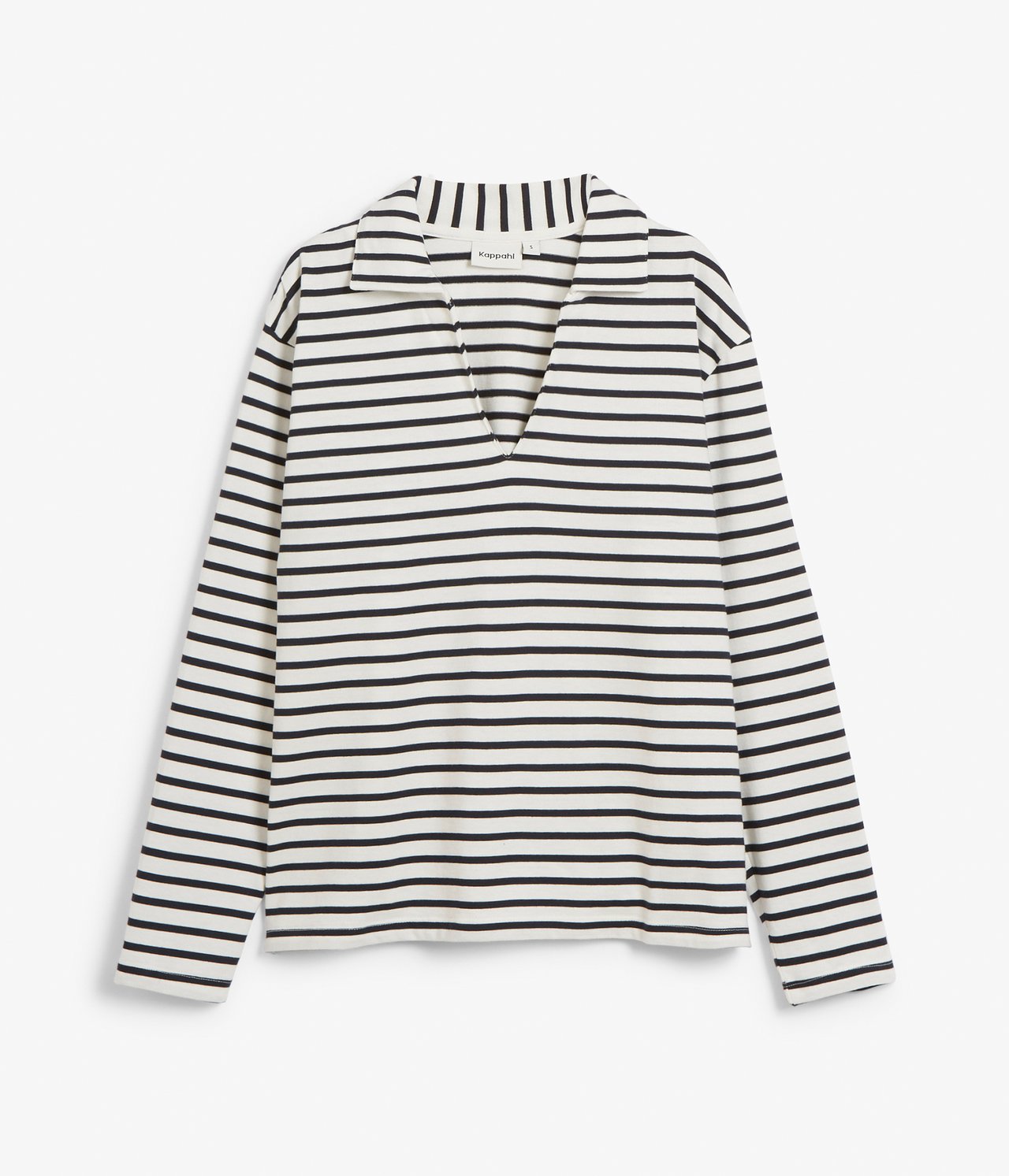 Top w paski z kołnierzyk - Offwhite - 6