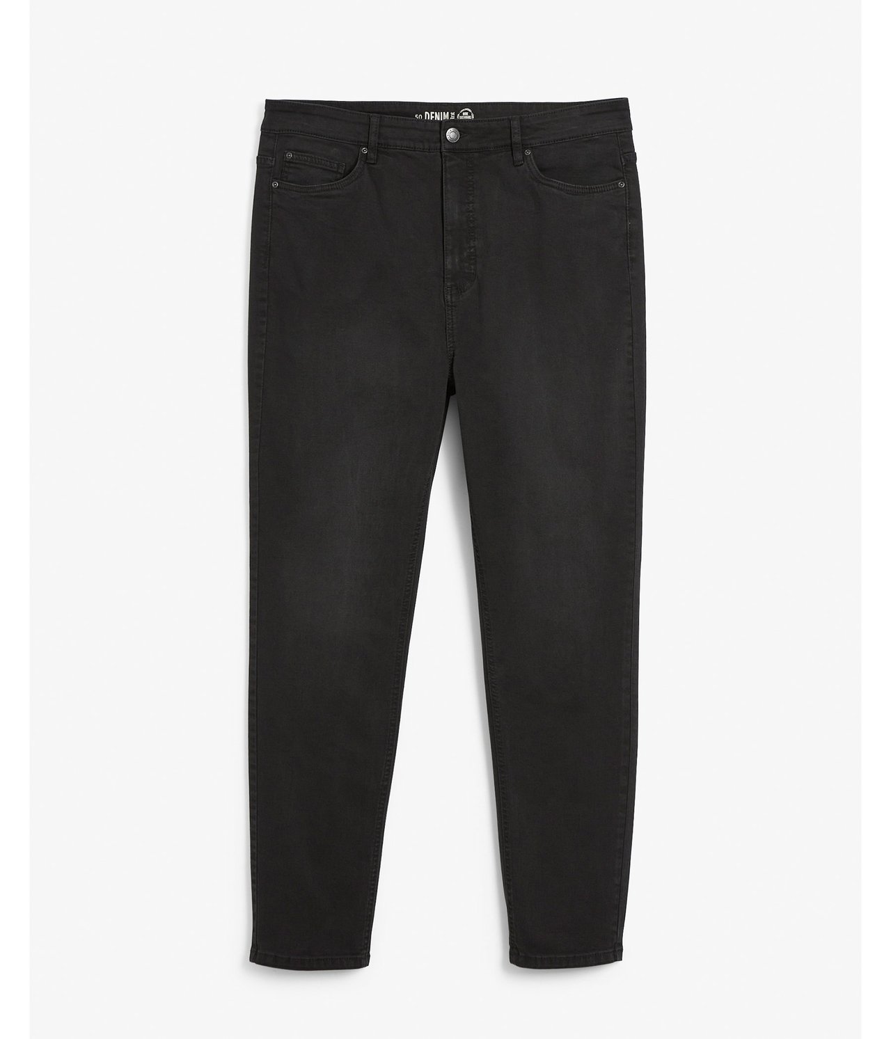 Jenny jeans straight slim fit Musta denimi - null - 1