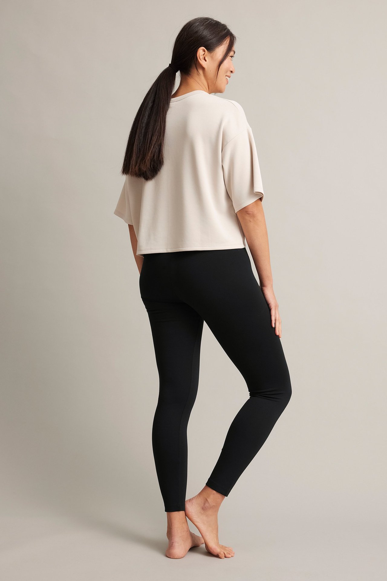 Leggingsit Loungewear - Musta - 5