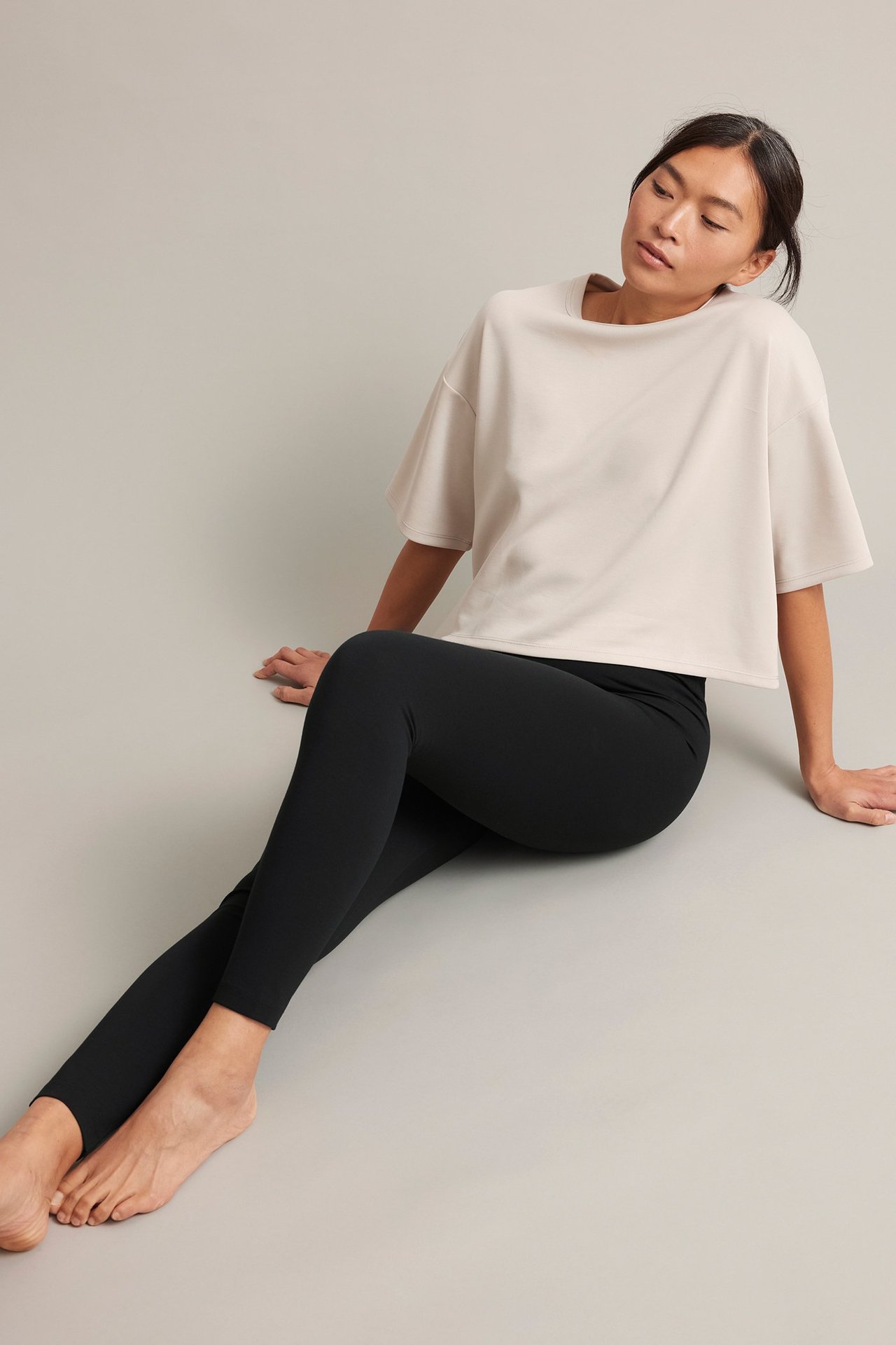 Leggingsit Loungewear - Musta - 3