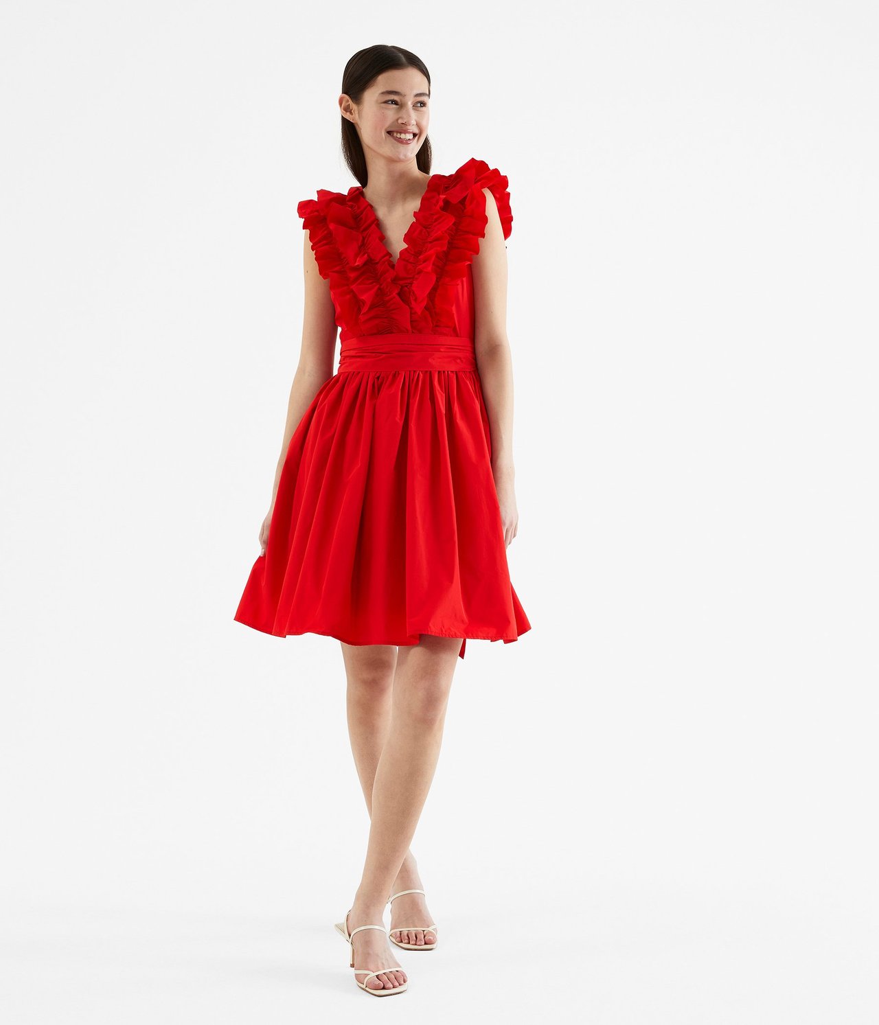 Multifunktionell klänning Röd - 34 - 0