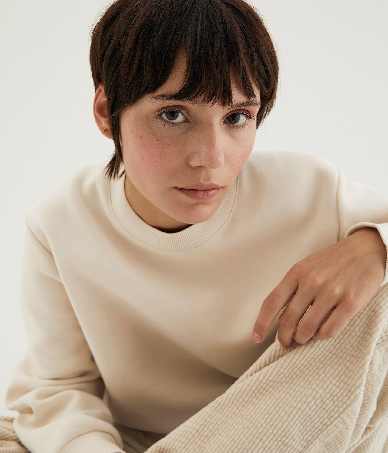 Sweatshirt - Ljusbeige - 1