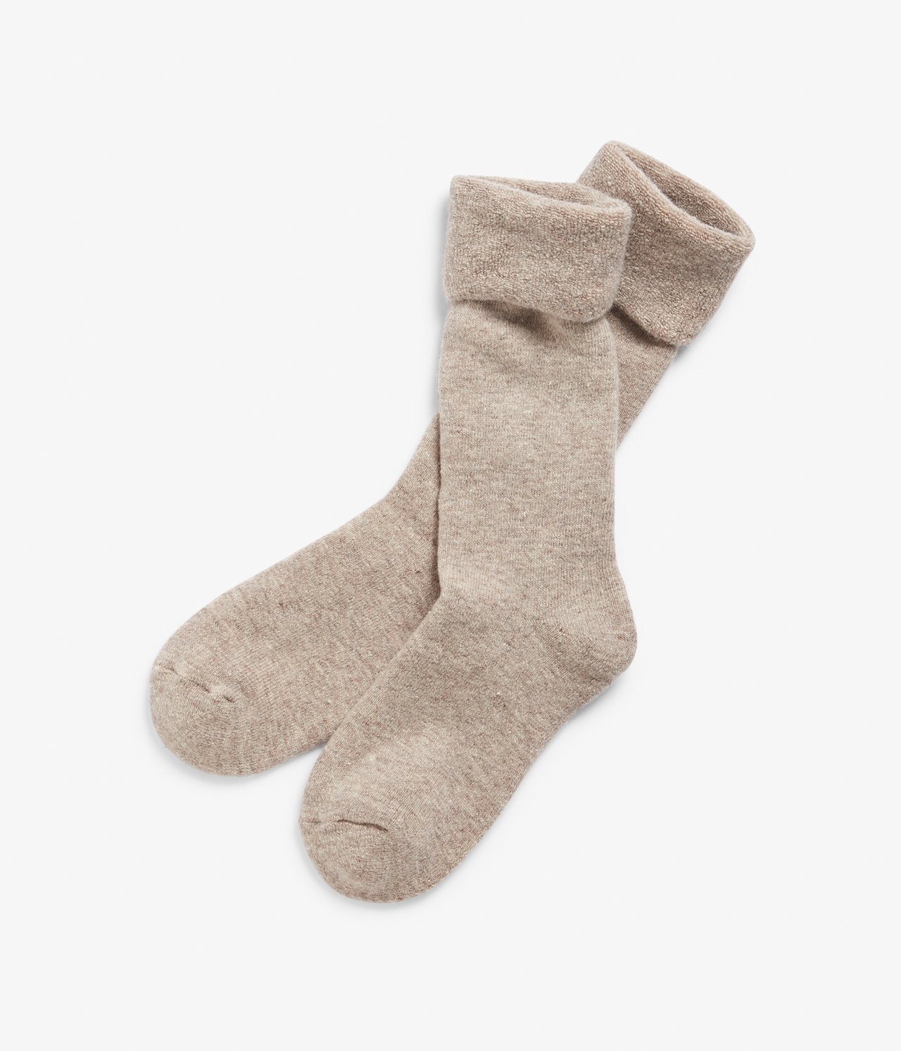 Strumpor i ullmix - Melerad beige - 1