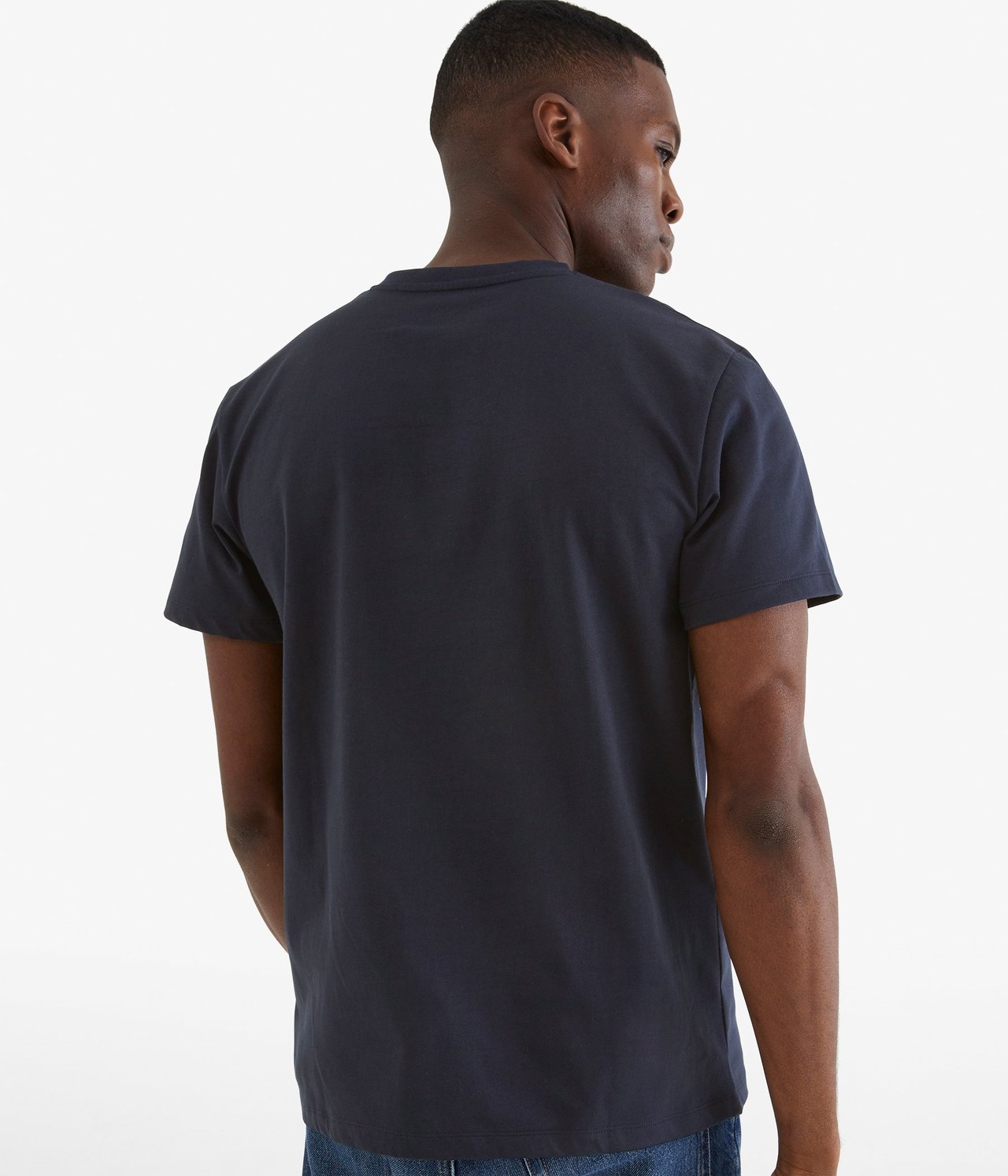 V-ringad t-shirt Mörkblå - null - 2